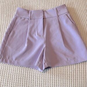 NWOT Express Shortie Super High Rise Shorts in Lavender
